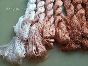 8bundles 100%real mulberry silk,hand-dyed embroidery silk floss/thread N100