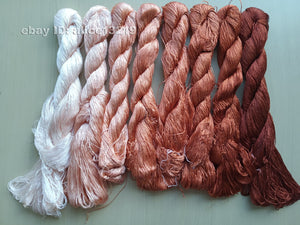 8bundles 100%real mulberry silk,hand-dyed embroidery silk floss/thread N100