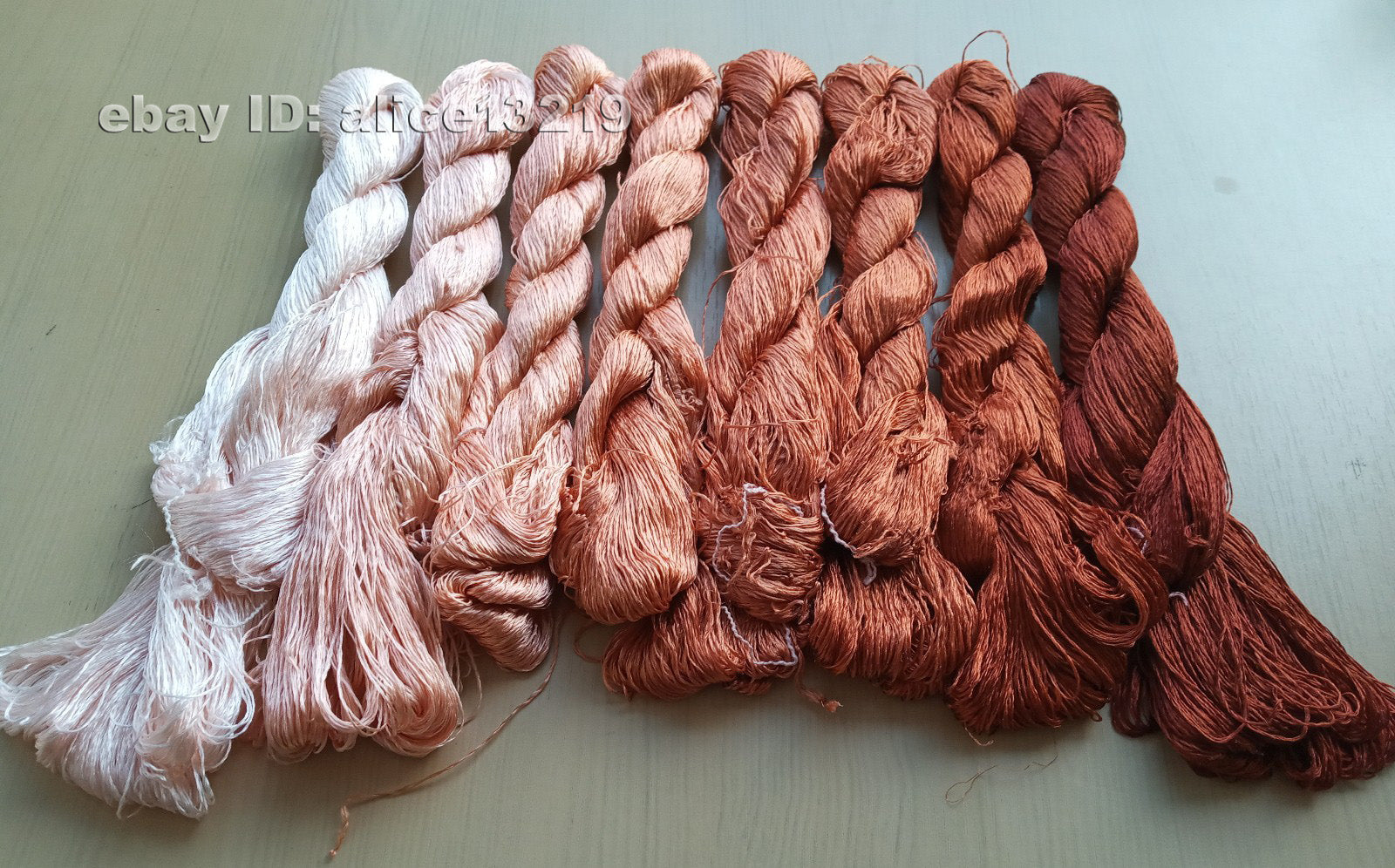 8bundles 100%real mulberry silk,hand-dyed embroidery silk floss/thread N100