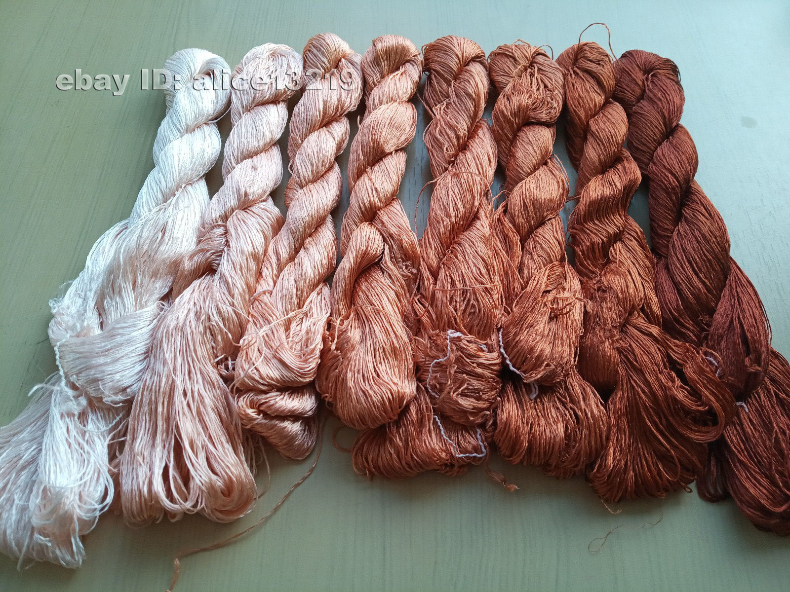 8bundles 100%real mulberry silk,hand-dyed embroidery silk floss/thread N100