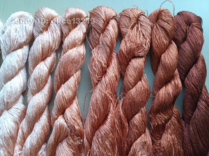 8bundles 100%real mulberry silk,hand-dyed embroidery silk floss/thread N100