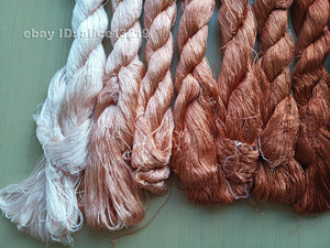 8bundles 100%real mulberry silk,hand-dyed embroidery silk floss/thread N100