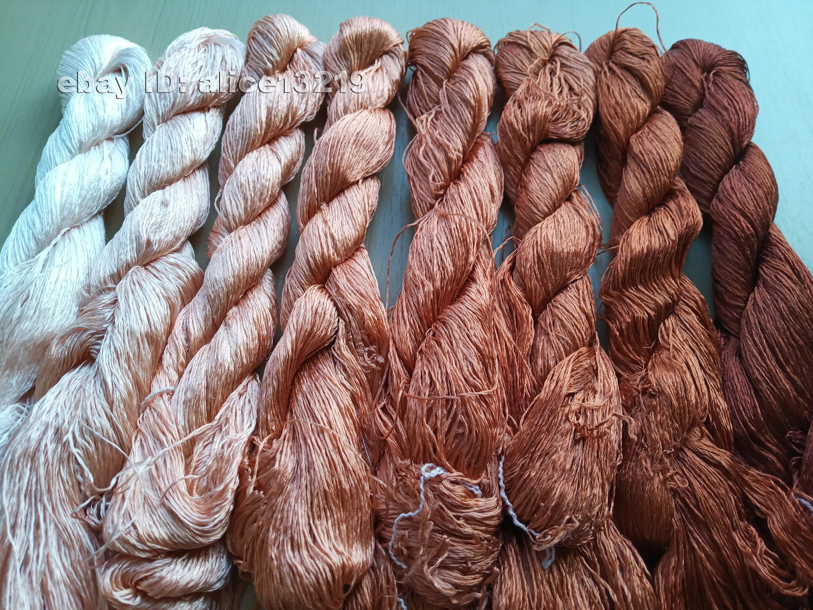 8bundles 100%real mulberry silk,hand-dyed embroidery silk floss/thread N100