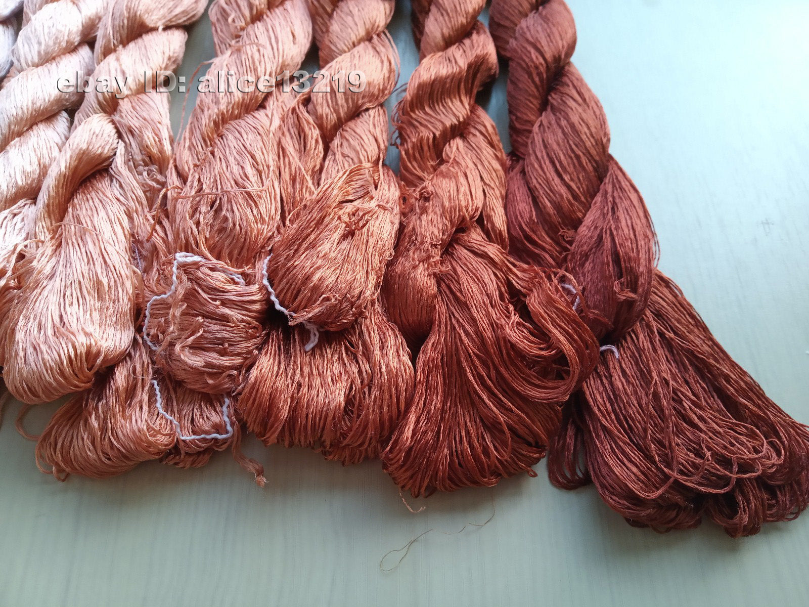 8bundles 100%real mulberry silk,hand-dyed embroidery silk floss/thread N100