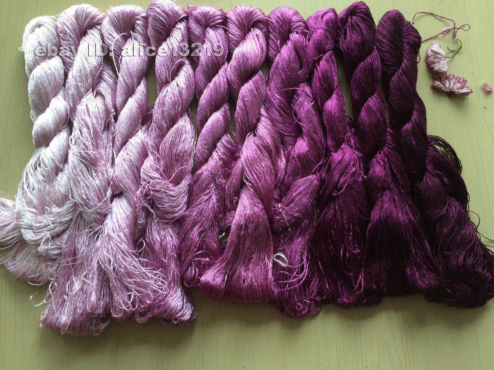 10bundles 100%real mulberry silk,hand-dyed embroidery silk floss/thread N101