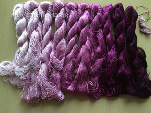 10bundles 100%real mulberry silk,hand-dyed embroidery silk floss/thread N101