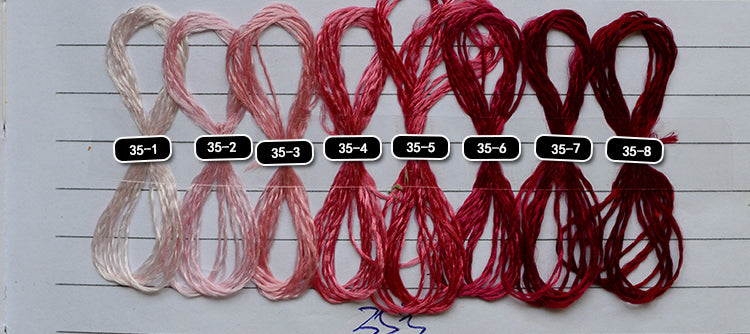 Chinese 100%silk,hand-dyed embroidery floss/thread (962colors for choose)131118