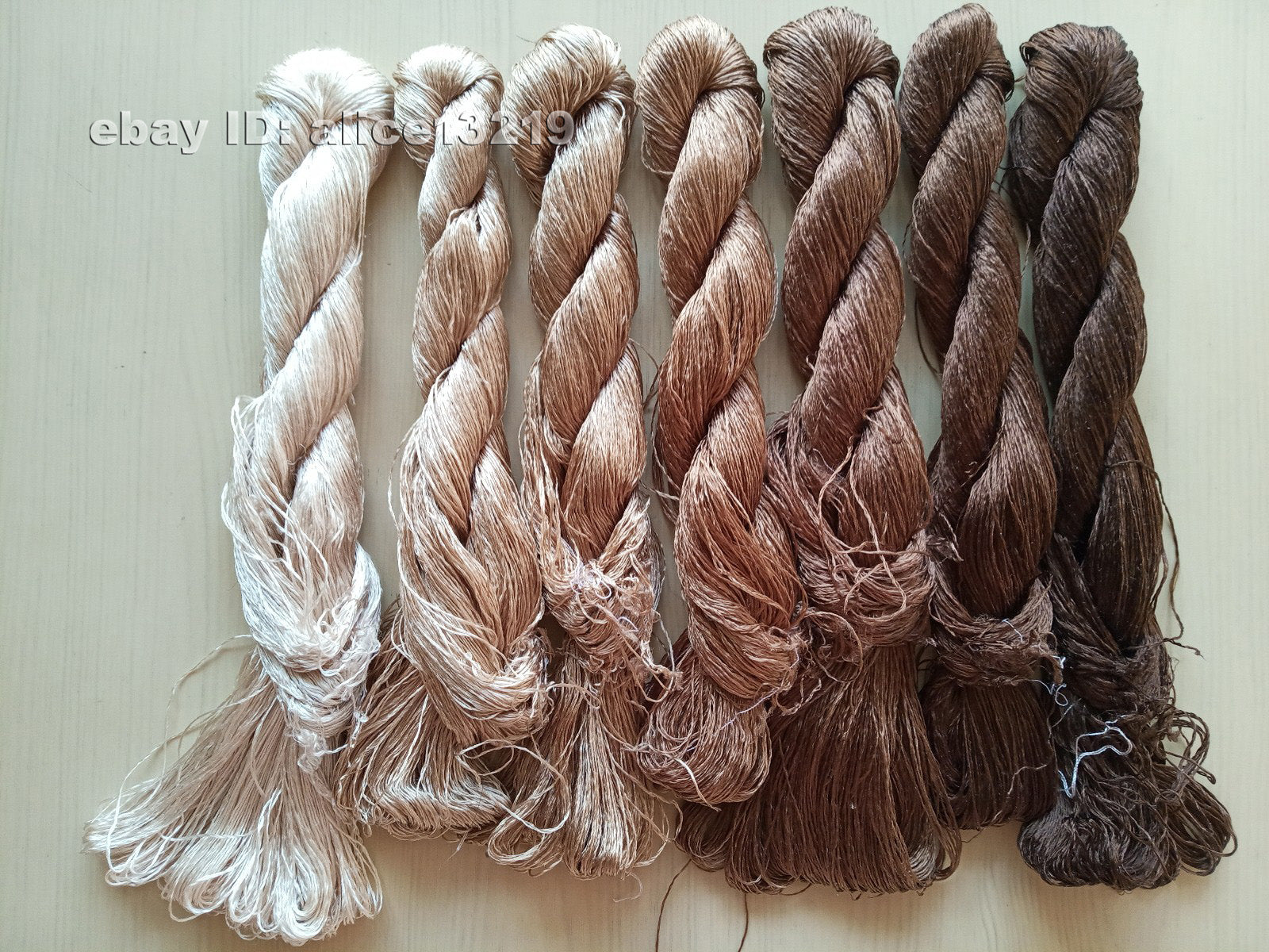 7bundles 100%real mulberry silk,hand-dyed embroidery silk floss/thread N105