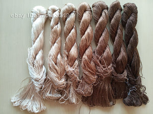 7bundles 100%real mulberry silk,hand-dyed embroidery silk floss/thread N105