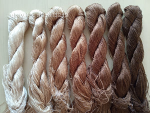 7bundles 100%real mulberry silk,hand-dyed embroidery silk floss/thread N105