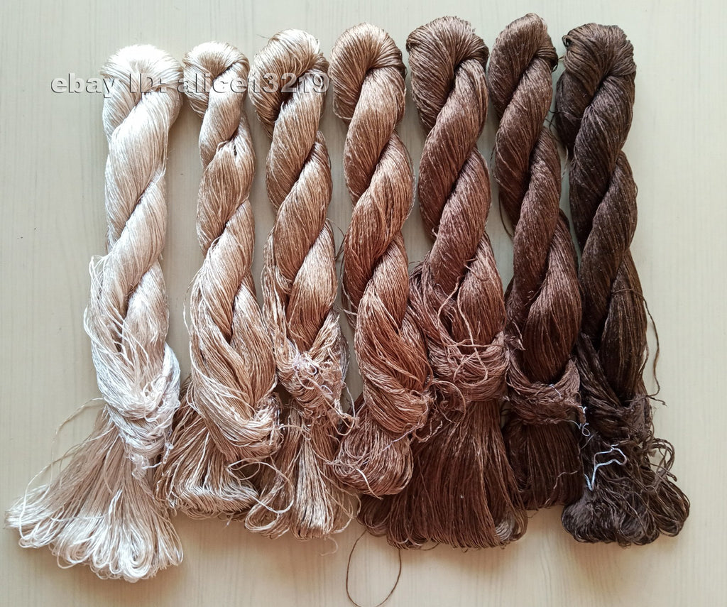 7bundles 100%real mulberry silk,hand-dyed embroidery silk floss/thread N105
