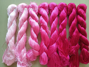 8bundles 100%real mulberry silk,hand-dyed embroidery silk floss/thread N106