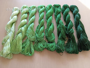 8bundles 100%real mulberry silk,hand-dyed embroidery silk floss/thread N109