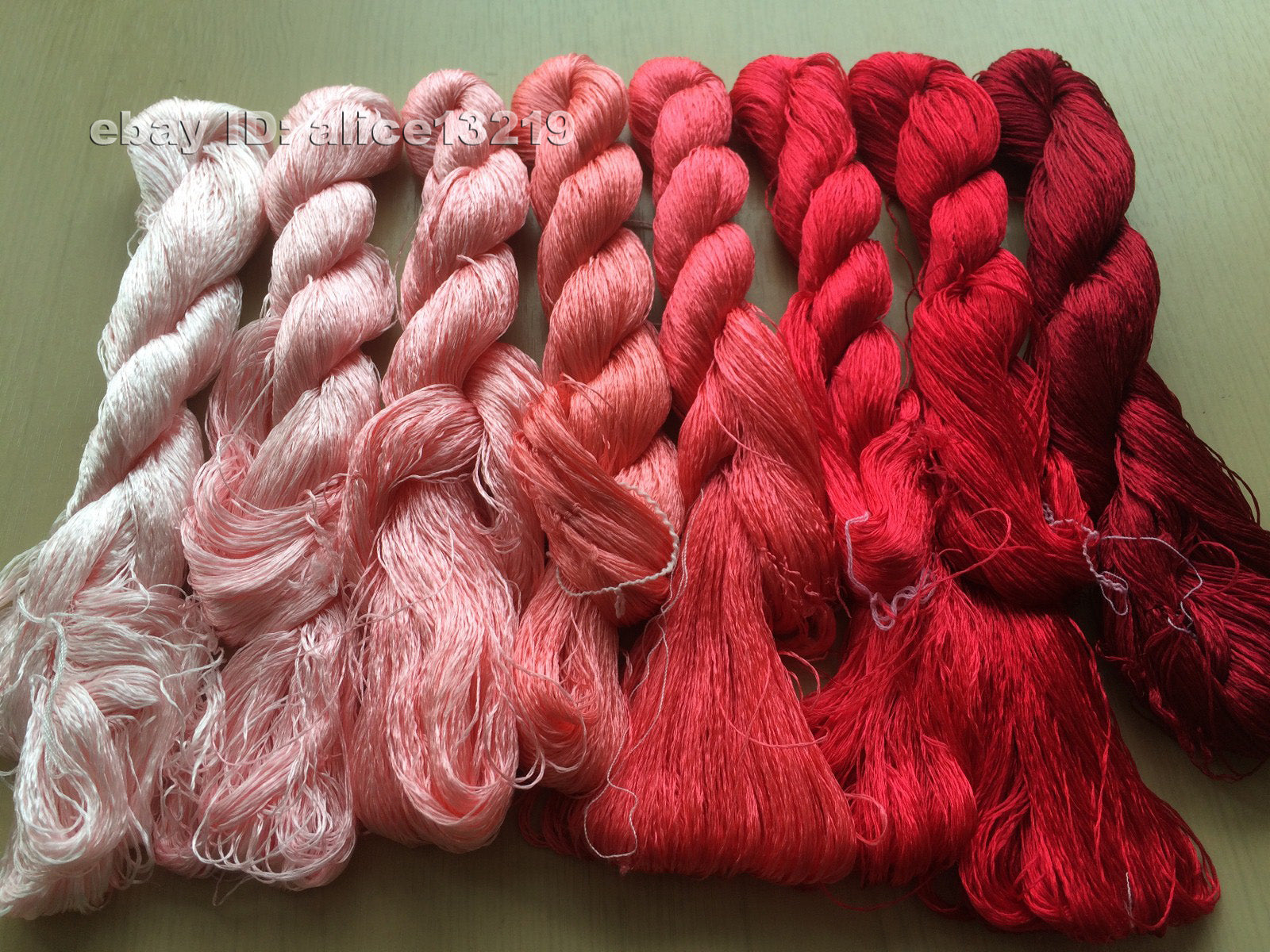 8bundles 100%real mulberry silk,hand-dyed embroidery silk floss/thread N11