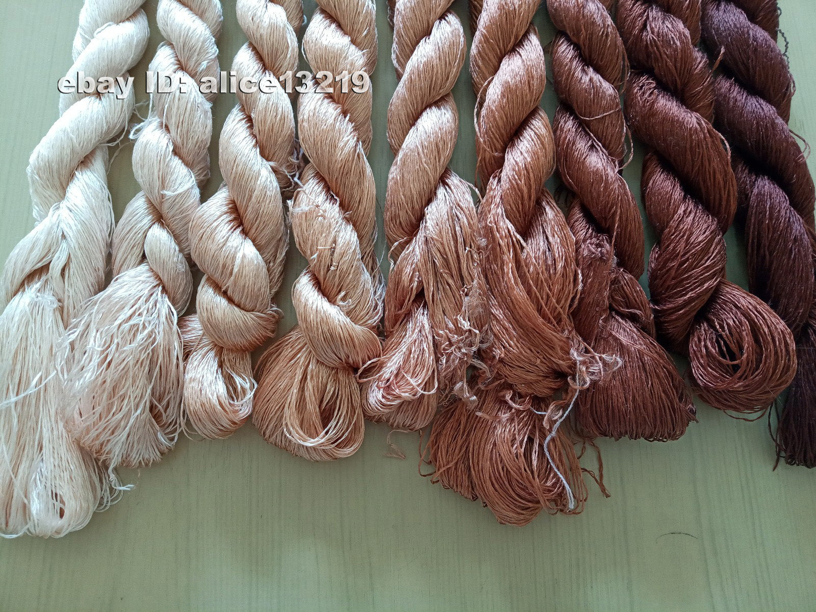 9bundles 100%real mulberry silk,hand-dyed embroidery silk floss/thread N111