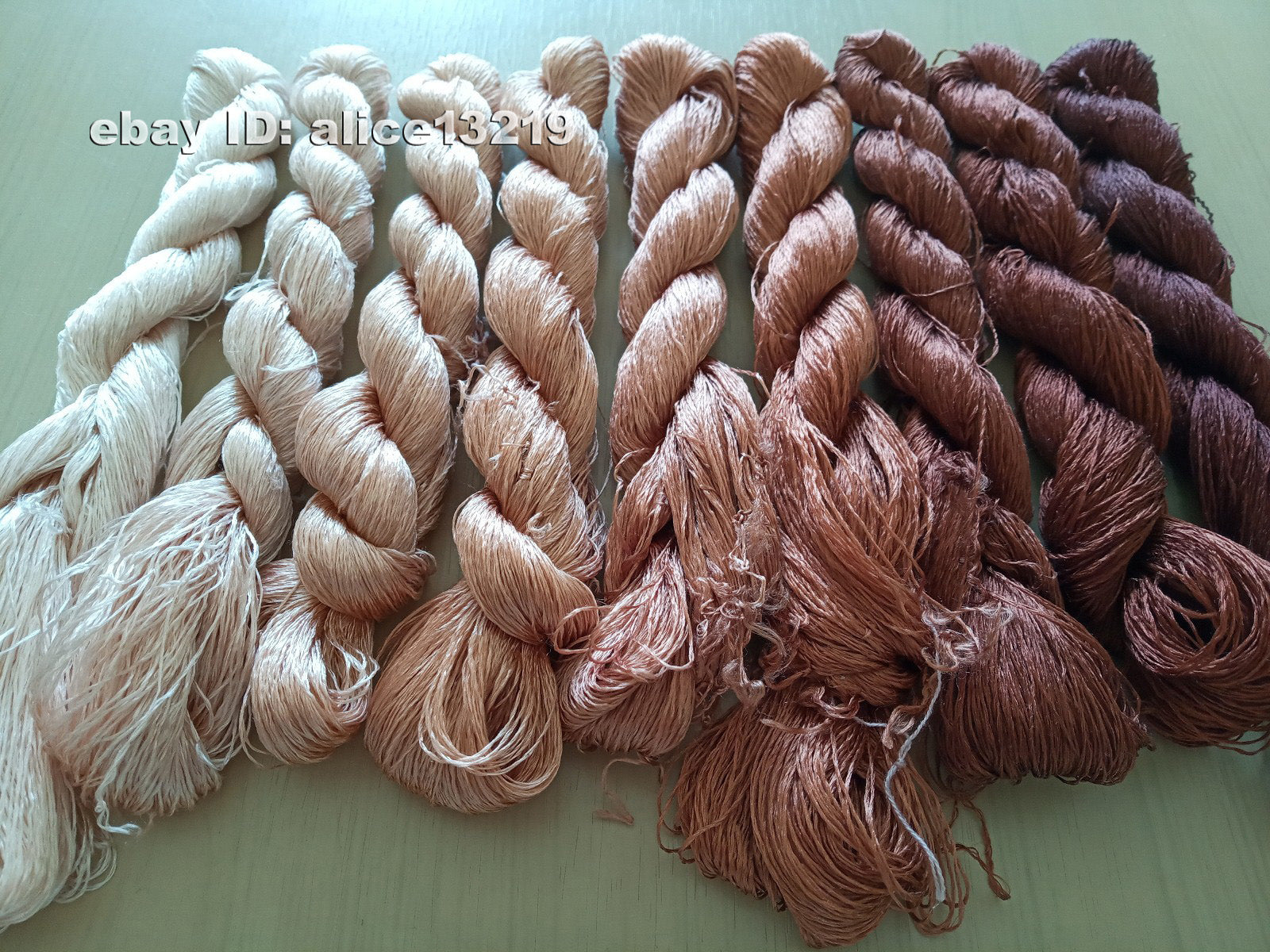 9bundles 100%real mulberry silk,hand-dyed embroidery silk floss/thread N111