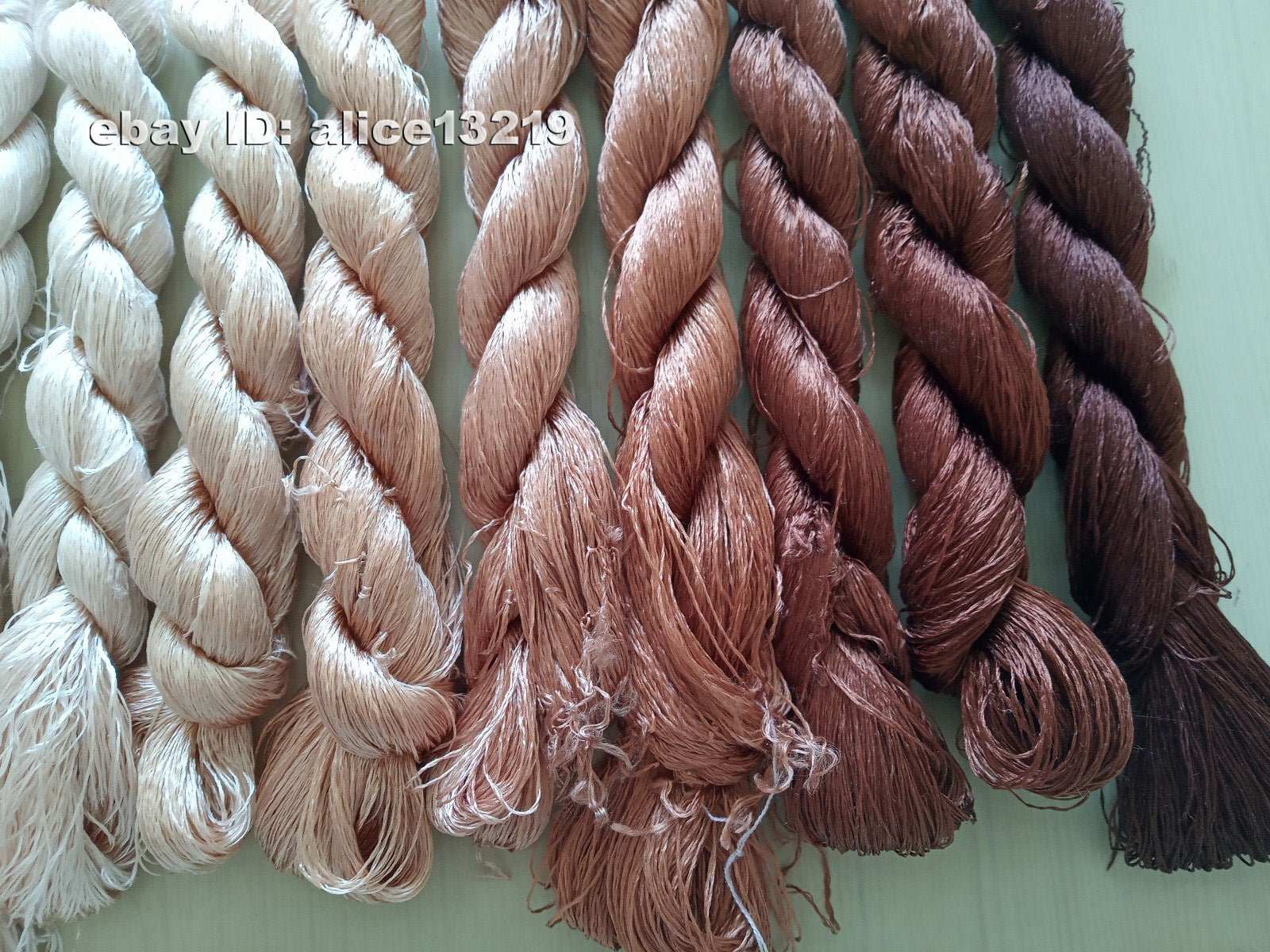 9bundles 100%real mulberry silk,hand-dyed embroidery silk floss/thread N111