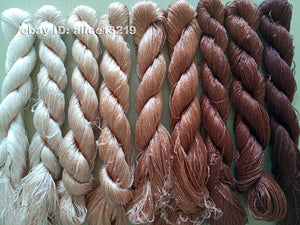 9bundles 100%real mulberry silk,hand-dyed embroidery silk floss/thread N111