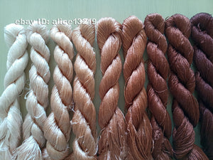 9bundles 100%real mulberry silk,hand-dyed embroidery silk floss/thread N111