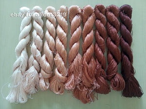 9bundles 100%real mulberry silk,hand-dyed embroidery silk floss/thread N111