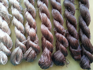 8bundles 100%real mulberry silk,hand-dyed embroidery silk floss/thread N112