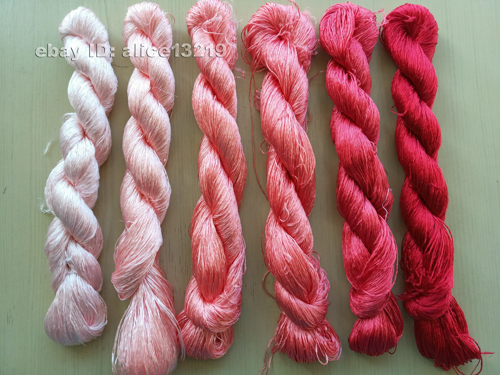 6bundles 100%real mulberry silk,hand-dyed embroidery silk floss/thread N114