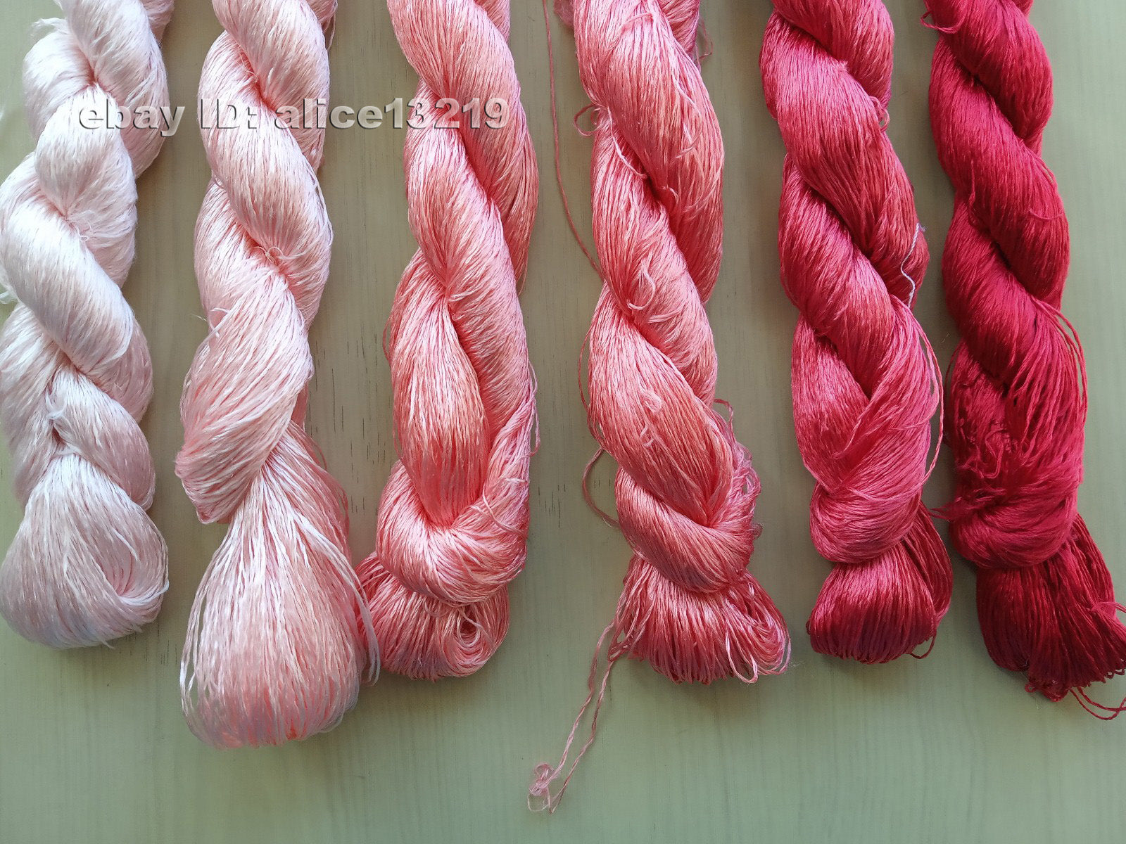 6bundles 100%real mulberry silk,hand-dyed embroidery silk floss/thread N114