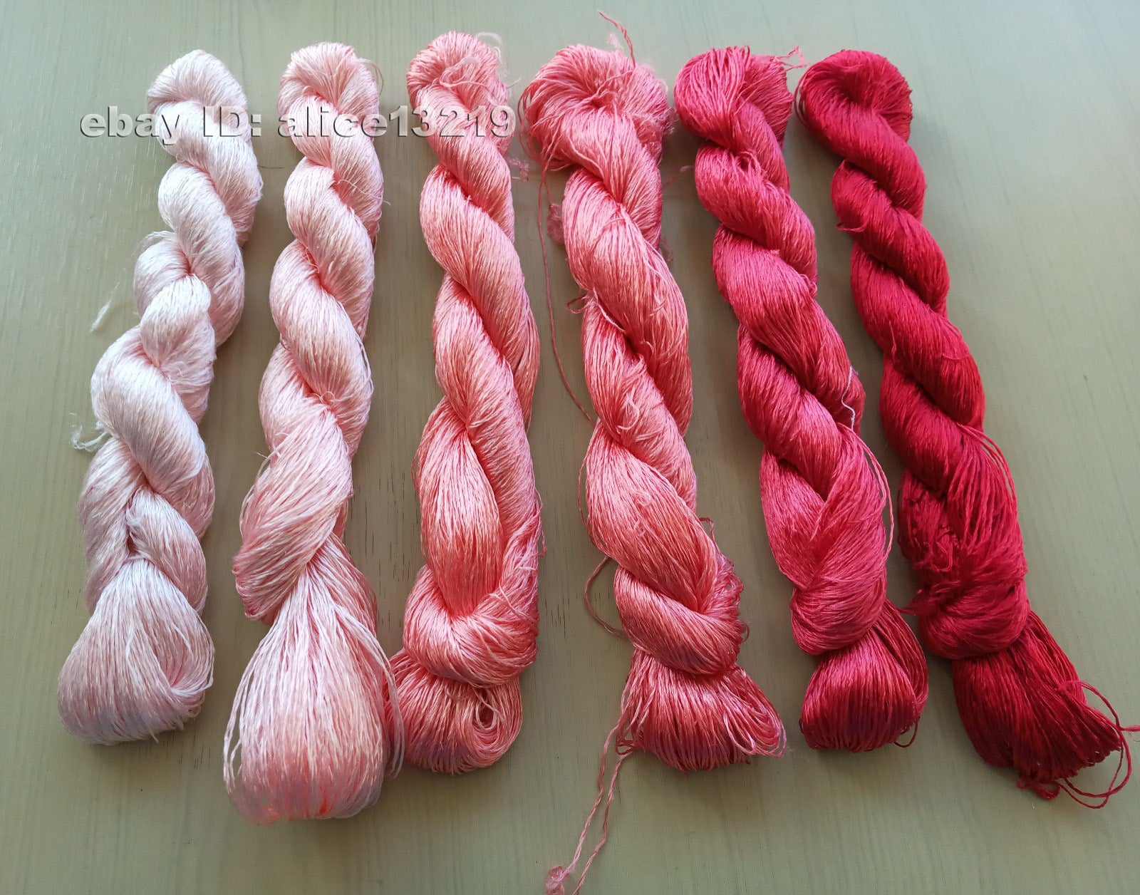 6bundles 100%real mulberry silk,hand-dyed embroidery silk floss/thread N114