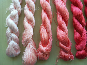 6bundles 100%real mulberry silk,hand-dyed embroidery silk floss/thread N114