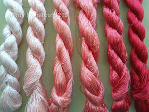 6bundles 100%real mulberry silk,hand-dyed embroidery silk floss/thread N114