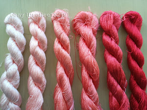 6bundles 100%real mulberry silk,hand-dyed embroidery silk floss/thread N114