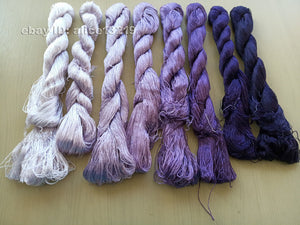 8bundles 100%real mulberry silk,hand-dyed embroidery silk floss/thread N115