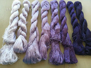 8bundles 100%real mulberry silk,hand-dyed embroidery silk floss/thread N115