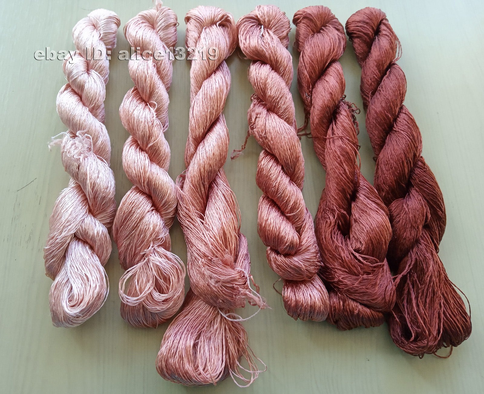 6bundles 100%real mulberry silk,hand-dyed embroidery silk floss/thread N117