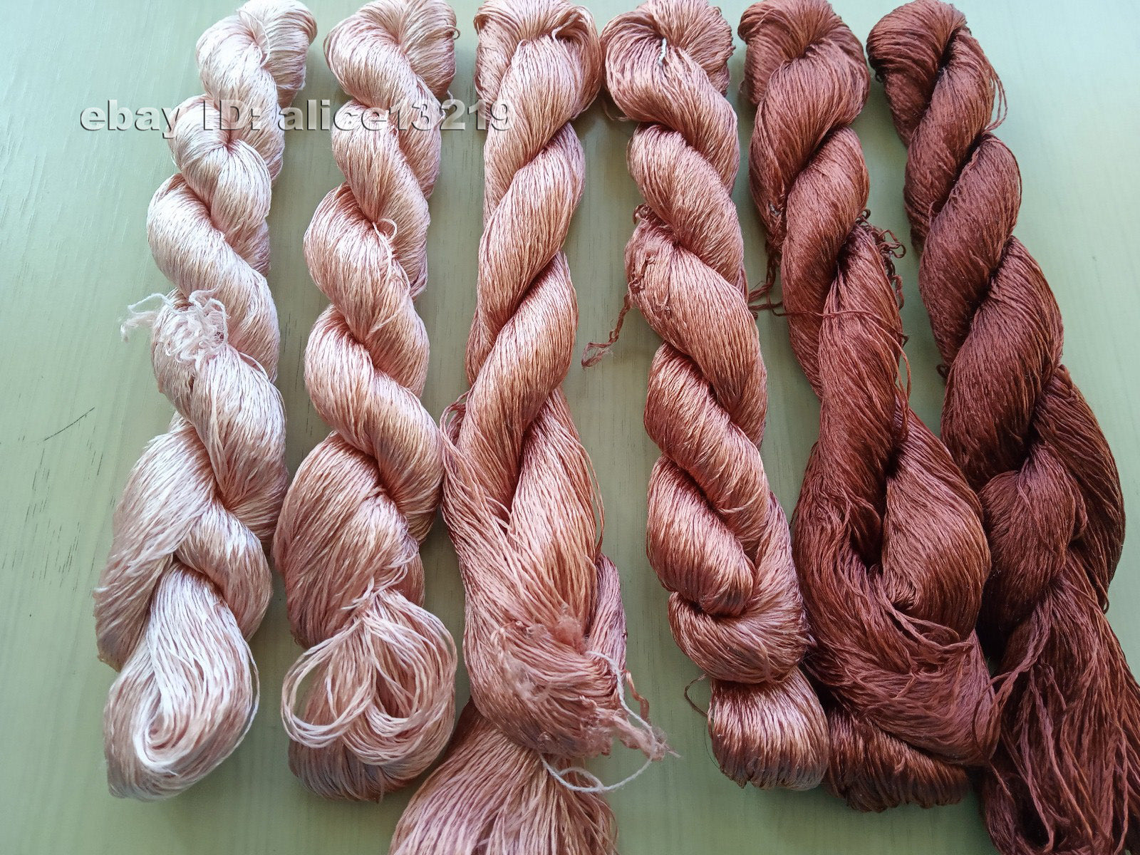 6bundles 100%real mulberry silk,hand-dyed embroidery silk floss/thread N117