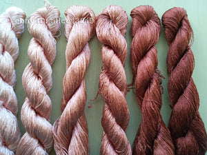 6bundles 100%real mulberry silk,hand-dyed embroidery silk floss/thread N117