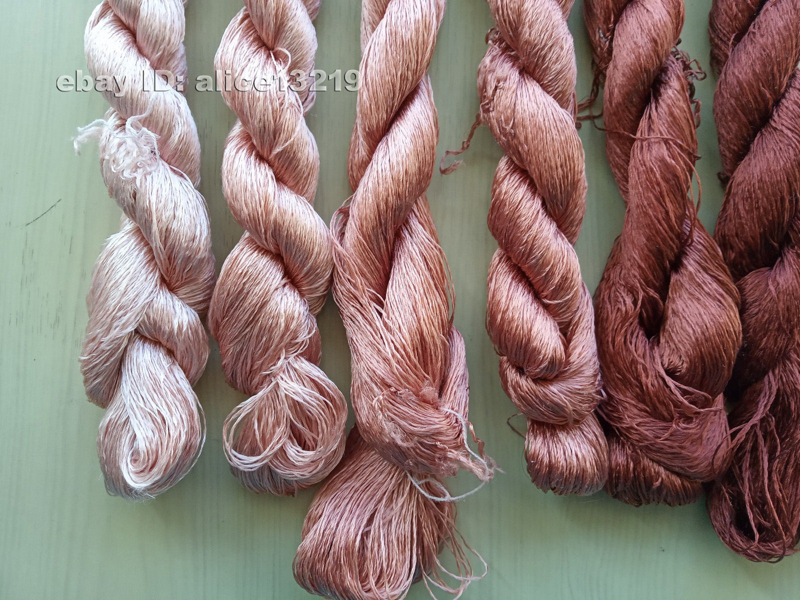 6bundles 100%real mulberry silk,hand-dyed embroidery silk floss/thread N117