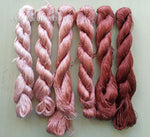 6bundles 100%real mulberry silk,hand-dyed embroidery silk floss/thread N117