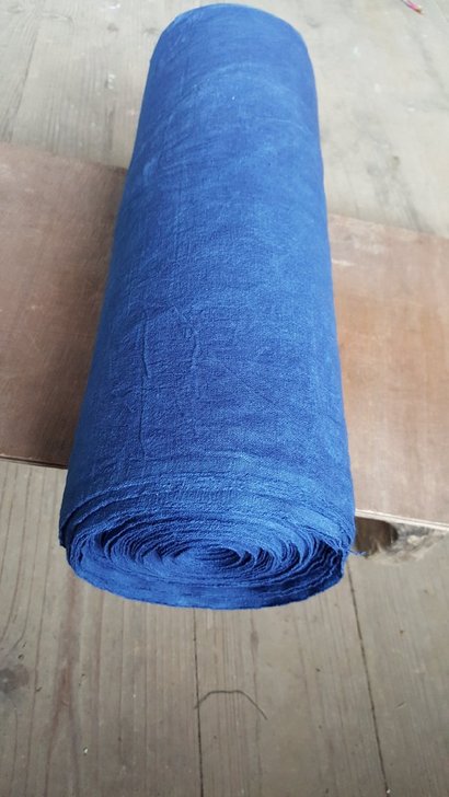 homespun indigo blue fabric 