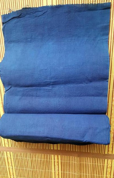 homespun indigo blue fabric 