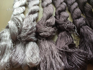 7bundles 100%real mulberry silk,hand-dyed embroidery silk floss/thread N14
