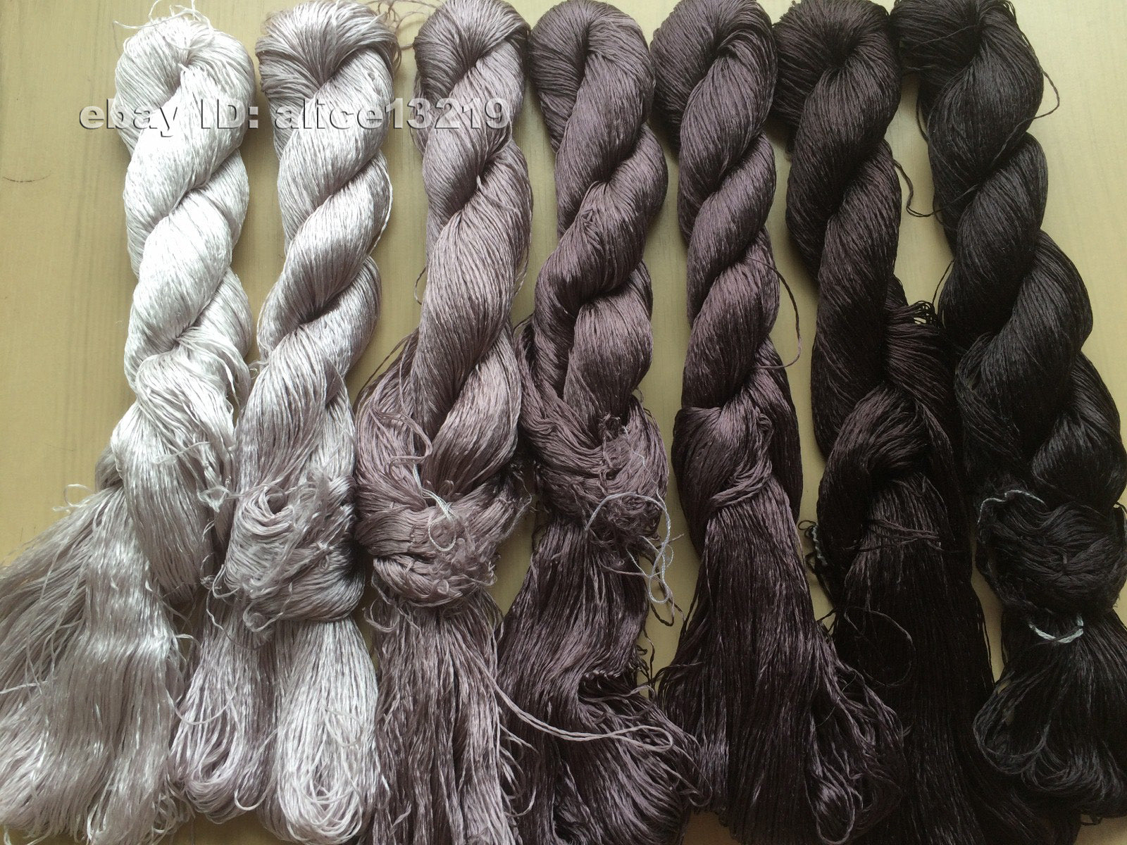 7bundles 100%real mulberry silk,hand-dyed embroidery silk floss/thread N14