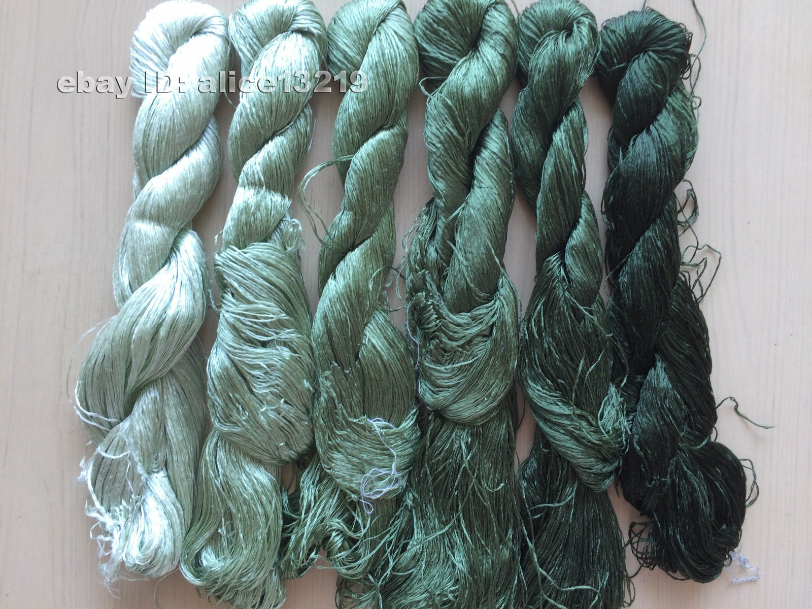 6bundles 100%real mulberry silk,hand-dyed embroidery silk floss/thread N15