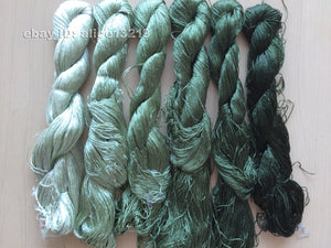 6bundles 100%real mulberry silk,hand-dyed embroidery silk floss/thread N15