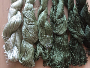 6bundles 100%real mulberry silk,hand-dyed embroidery silk floss/thread N15