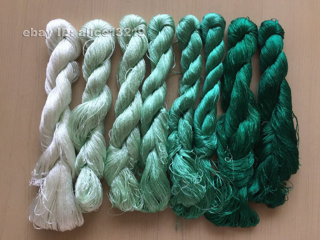 8bundles 100%real mulberry silk,hand-dyed embroidery silk floss/thread N16