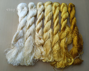 7bundles 100%real mulberry silk,hand-dyed embroidery silk floss/thread N17