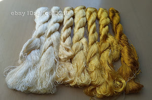 7bundles 100%real mulberry silk,hand-dyed embroidery silk floss/thread N17