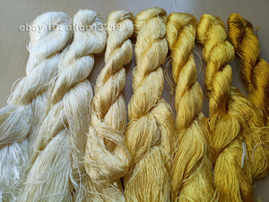 7bundles 100%real mulberry silk,hand-dyed embroidery silk floss/thread N17