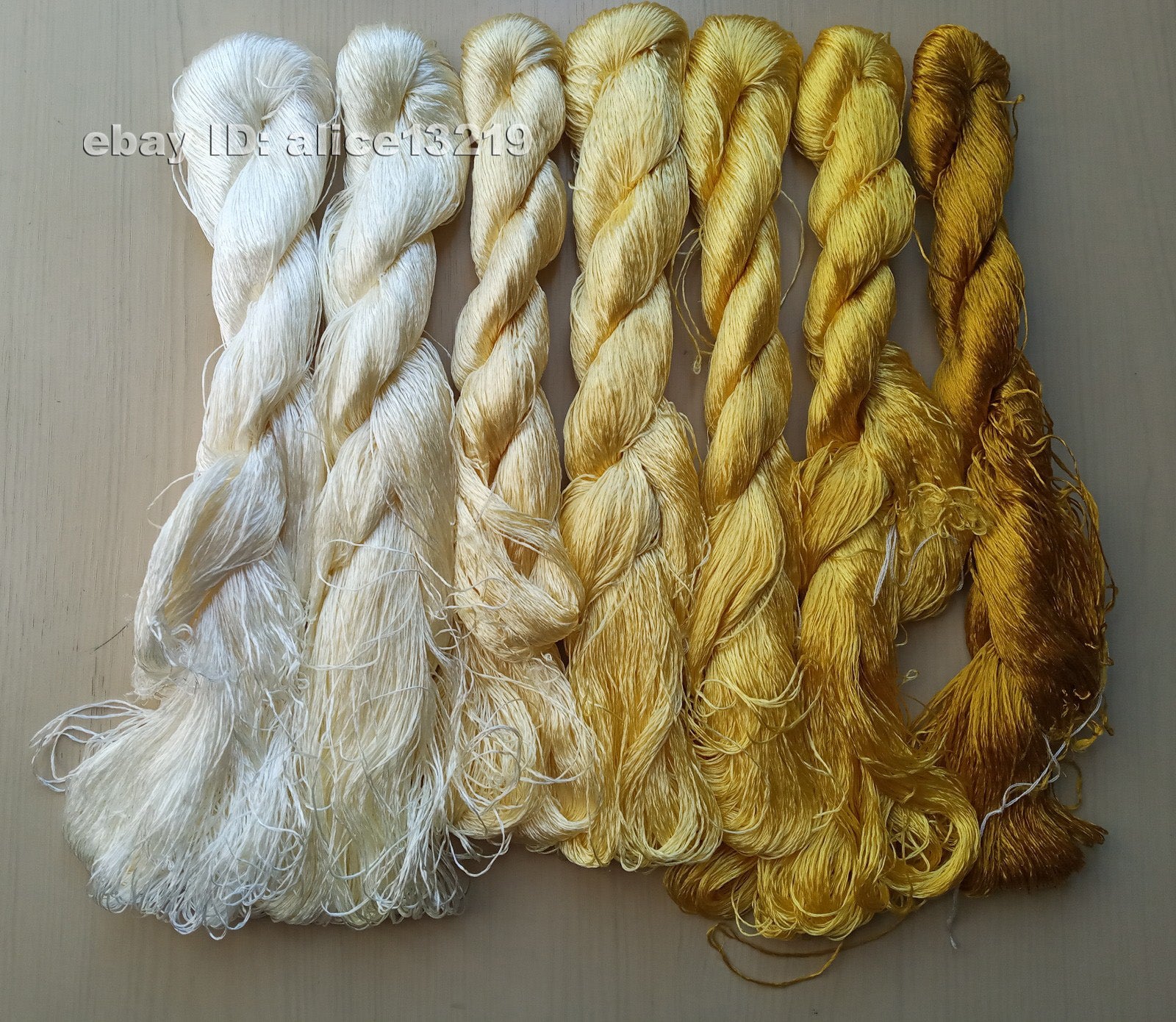 7bundles 100%real mulberry silk,hand-dyed embroidery silk floss/thread N17